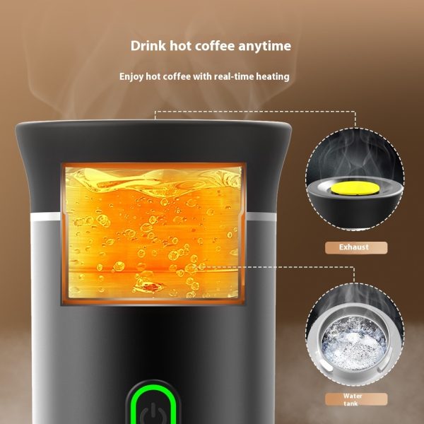 Portable Capsule Coffee Machine Electric Small Wireless Heating Kitchen Gadgets - Image 9