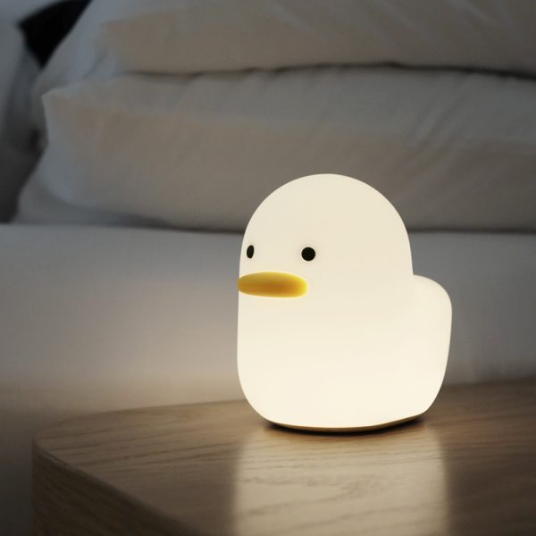 Nordic Cute Lovely Cartoon Dull Duck Led Night Light Silicone USB Charging NightLight Holiday Gifts Kids Room Bedside Bedroom - Image 4