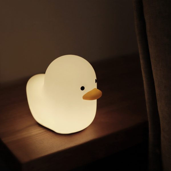 Nordic Cute Lovely Cartoon Dull Duck Led Night Light Silicone USB Charging NightLight Holiday Gifts Kids Room Bedside Bedroom - Image 5