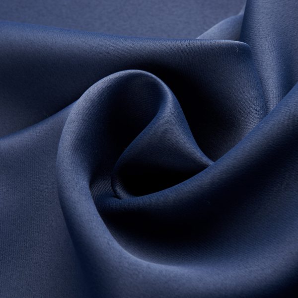 Dark Blue Bedroom Blackout Fabric Printed Curtains - Image 3