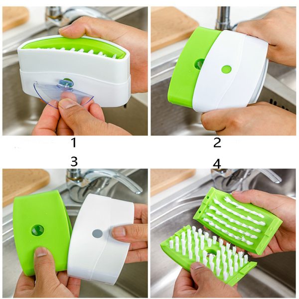 Creative Kitchen Knife And Fork Chopsticks Cleaning Brush With Suction Cup Fruit And Vegetable Cleaning Brush Kitchen Cleaning Brush - Image 9