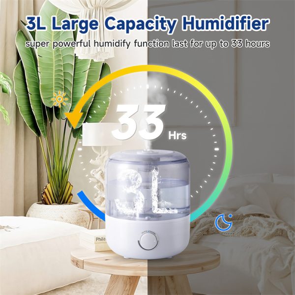 3L Mechanical Humidifier  Low Water Level Protection BPA Free - Image 2