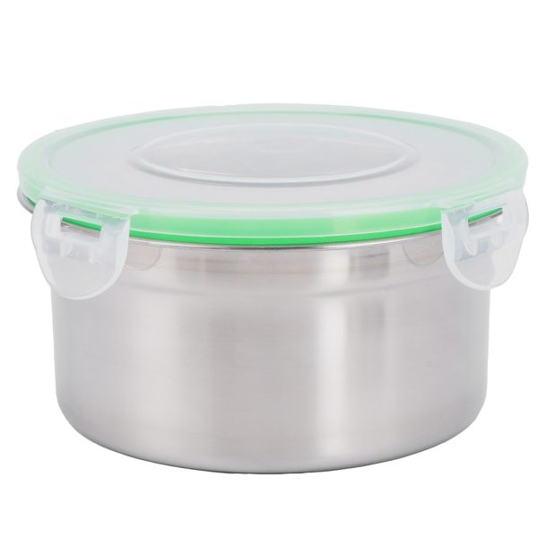 3Pcs/Set Fridge Storage Box 304 Stainless Steel Sealed Preservation Bowl Food Container with Lid - Image 4