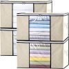 4PCS Clothes Organiser With Zip Underbed Wardrobe Cube Closet Box Organiser - Image 7
