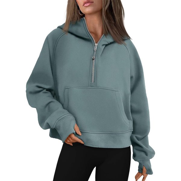 Fall Winter Hooded Zipper Thickening Sweater - Image 7