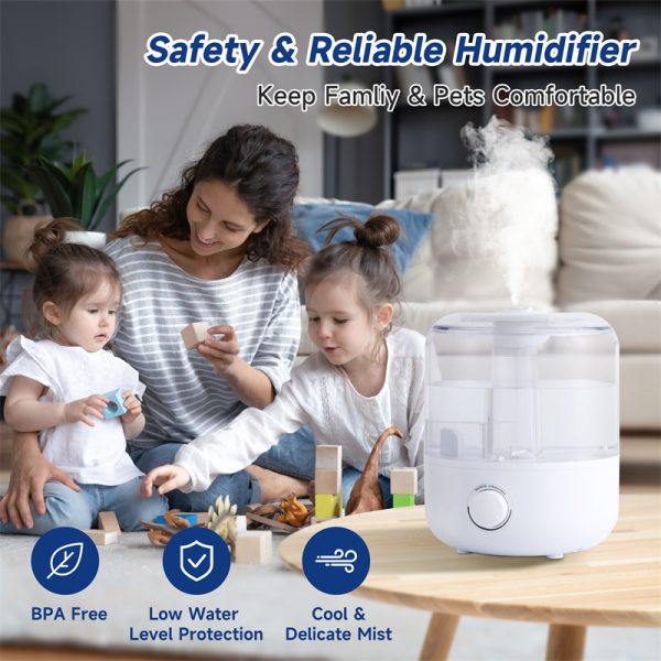 3L Mechanical Humidifier  Low Water Level Protection BPA Free