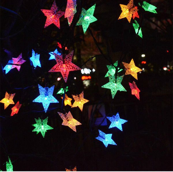 Solar Powered Star Fairy String LED Lights Waterproof Xmas Garden Outdoor Decor - Image 10