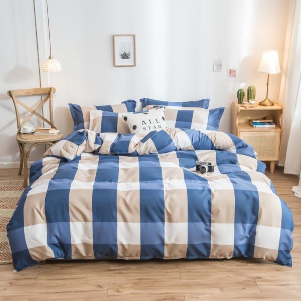 Cover Set Bed Cotton Quilt Bedsheet Bedding Duvet Fitted - Image 7