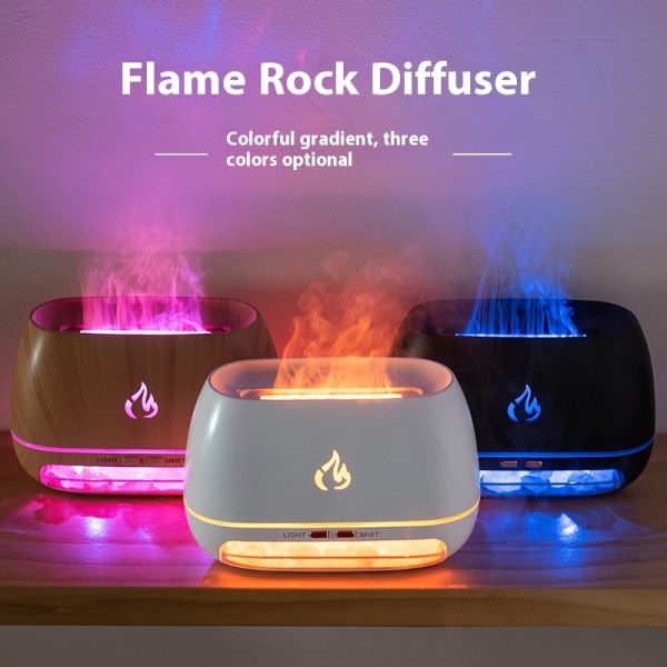 Simulated Flame Wood Grain Essential Oil Aromatherapy Machine