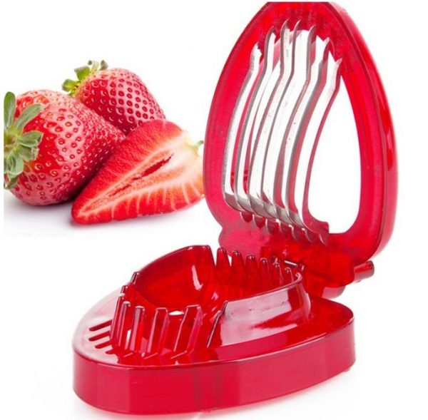 Red Strawberry Slicer Plastic Fruit Carving Tools Salad Cutter Berry Strawberry Cake Decoration Cutter Kitchen Gadgets - Image 10