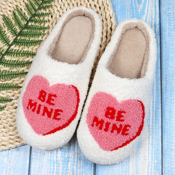 Valentine's Day Love Cotton Slippers - Image 2