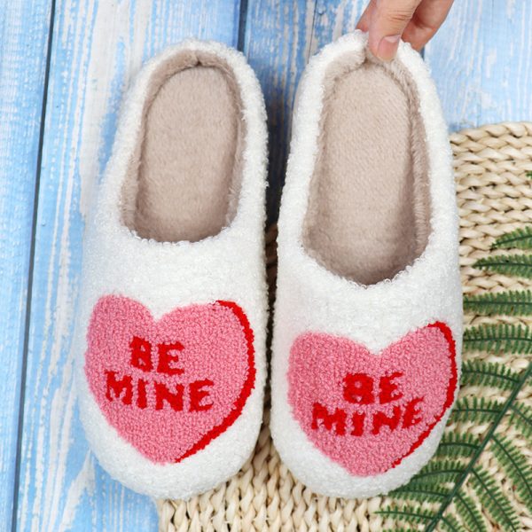 Valentine's Day Love Cotton Slippers - Image 3