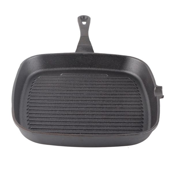 Cast Iron Steak Frying Pan Food Meals Gas Induction Cooker Cooking Pot Kitchen Cookware - Image 3