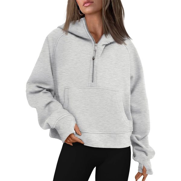 Fall Winter Hooded Zipper Thickening Sweater - Image 5