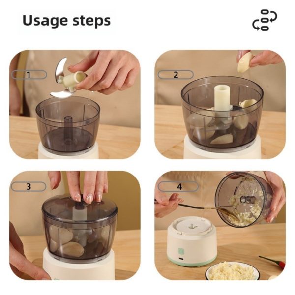 White Multi-functional Food Processor, Simple Appearance And Versatile, Multi-functional Integration, Good Helper In The Kitchen. - Image 4