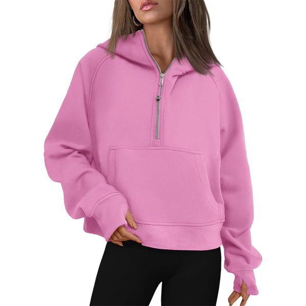 Fall Winter Hooded Zipper Thickening Sweater - Image 9