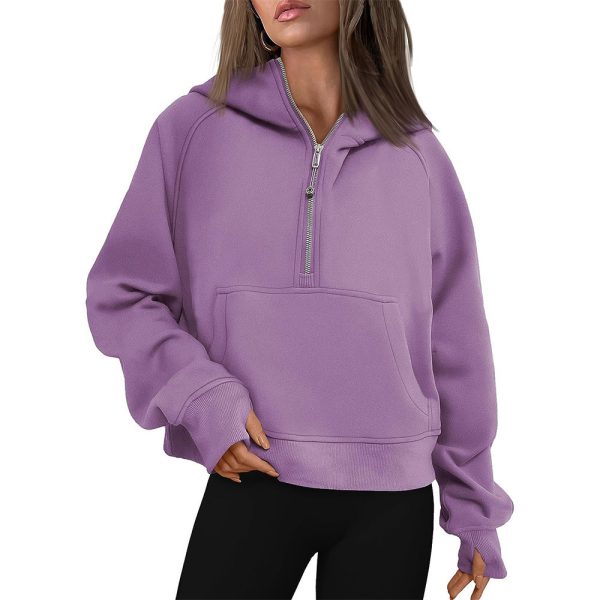 Fall Winter Hooded Zipper Thickening Sweater - Image 6